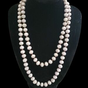 Silver Aurora Borealis Glass Beaded Necklace